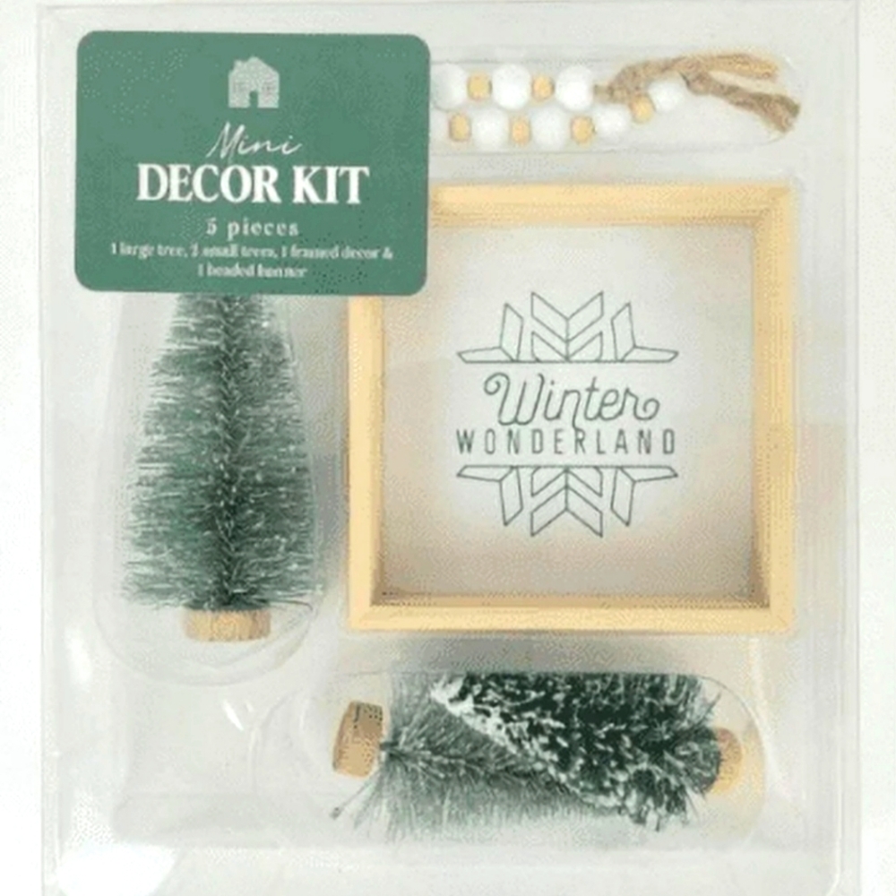 Mini Christmas Winter Wonderland Decor kit 5pcs